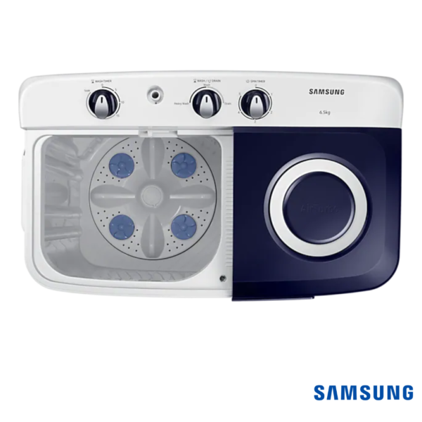 Samsung 6.5 Kg Semi Automatic Washing Machine with Double Storm Pulsator(Blue, WT65R2000HL) Top View