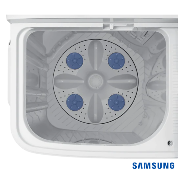 Samsung 6.5 Kg Semi Automatic Washing Machine with Double Storm Pulsator(Blue, WT65R2000HL) Wash Tub View
