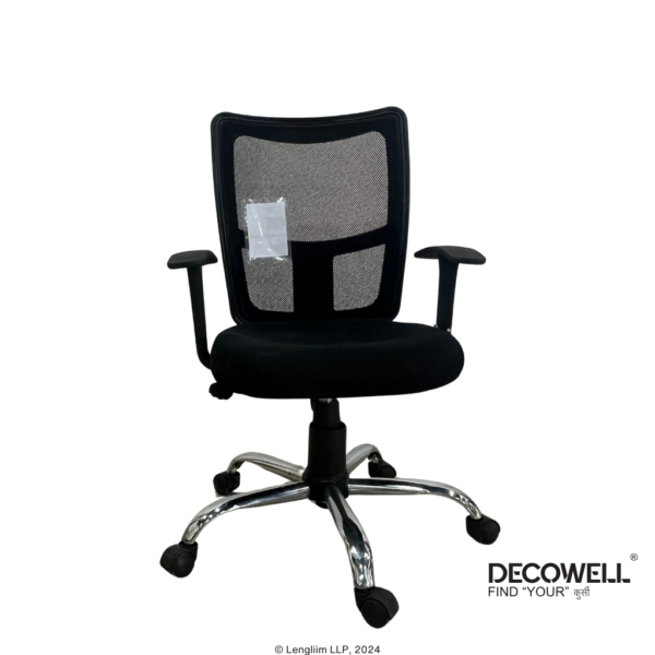 Decowell DC 62 Medium Back Mesh Office Chair Front View