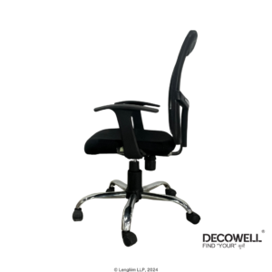 Decowell DC 62 Medium Back Mesh Office Chair Left View