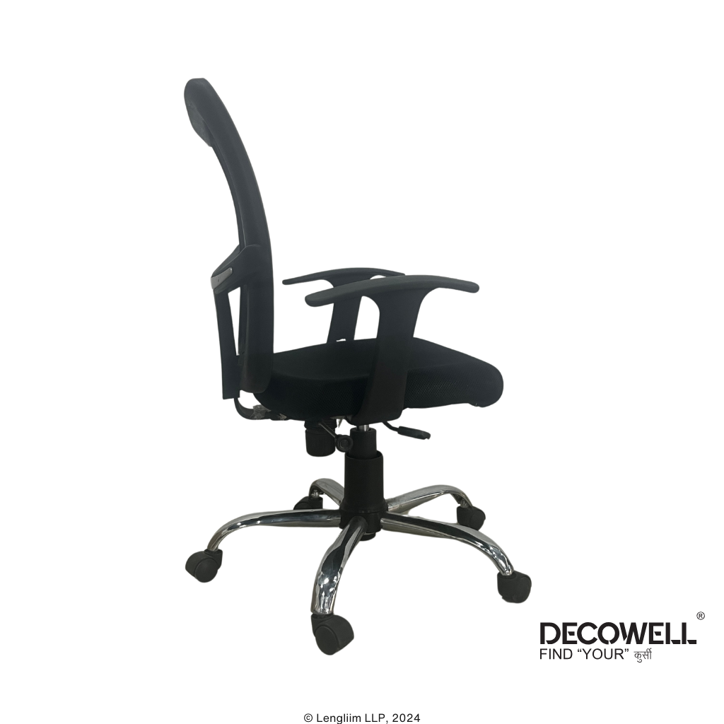 Decowell DC 62 Medium Back Mesh Office Chair Right View