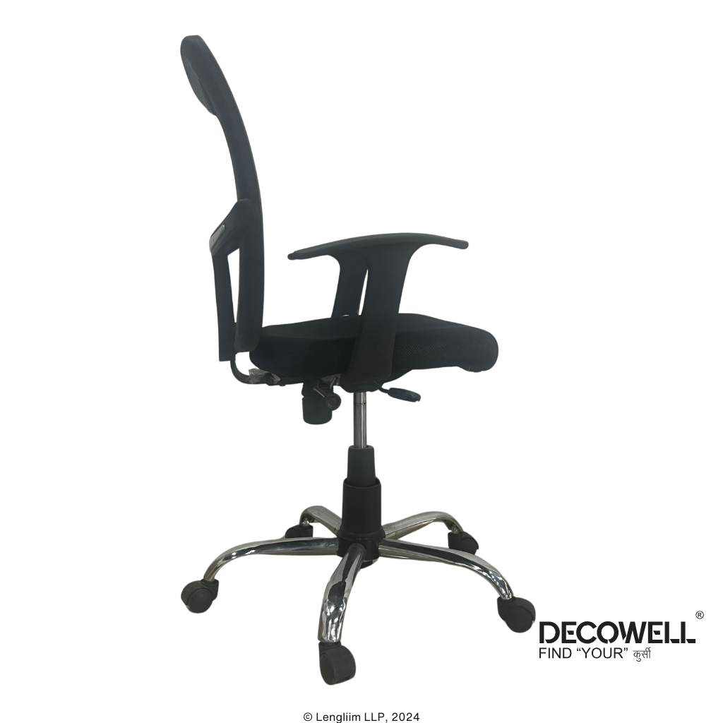 Decowell DC 62 Medium Back Mesh Office Chair Right View High