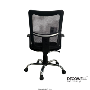 Decowell DC 62 Medium Back Mesh Office Chair Back View