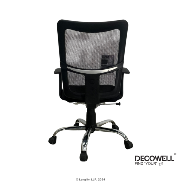 Decowell DC 62 Medium Back Mesh Office Chair Back View