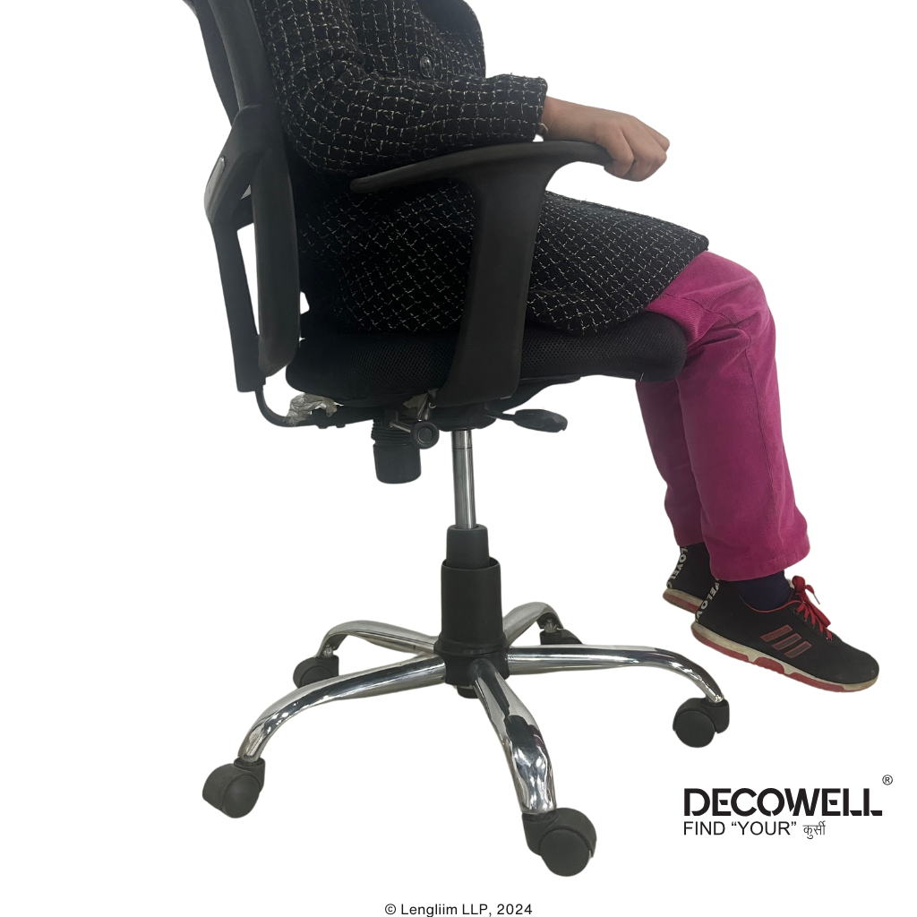 Decowell DC 62 Medium Back Mesh Office Chair Back Rest Adjustable Before