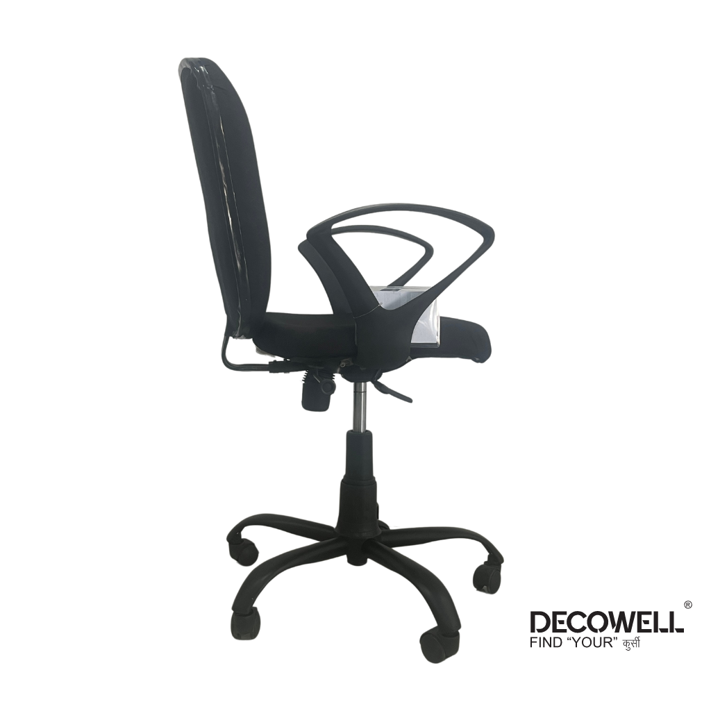 Decowell DC 80 Medium Back Office Chair Right View with Height High