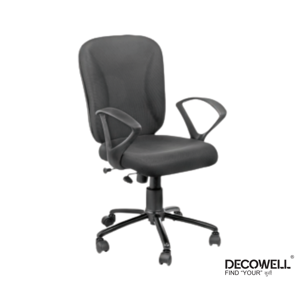 Decowell DC 80 Medium Back Office Chair Front Angle View