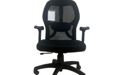Dolphin DF 82 Mesh Office Chair (Adjustable Arms) Front View