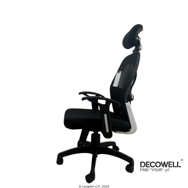 Dolphin DF 82 Mesh Office Chair (Adjustable Arms) Left View