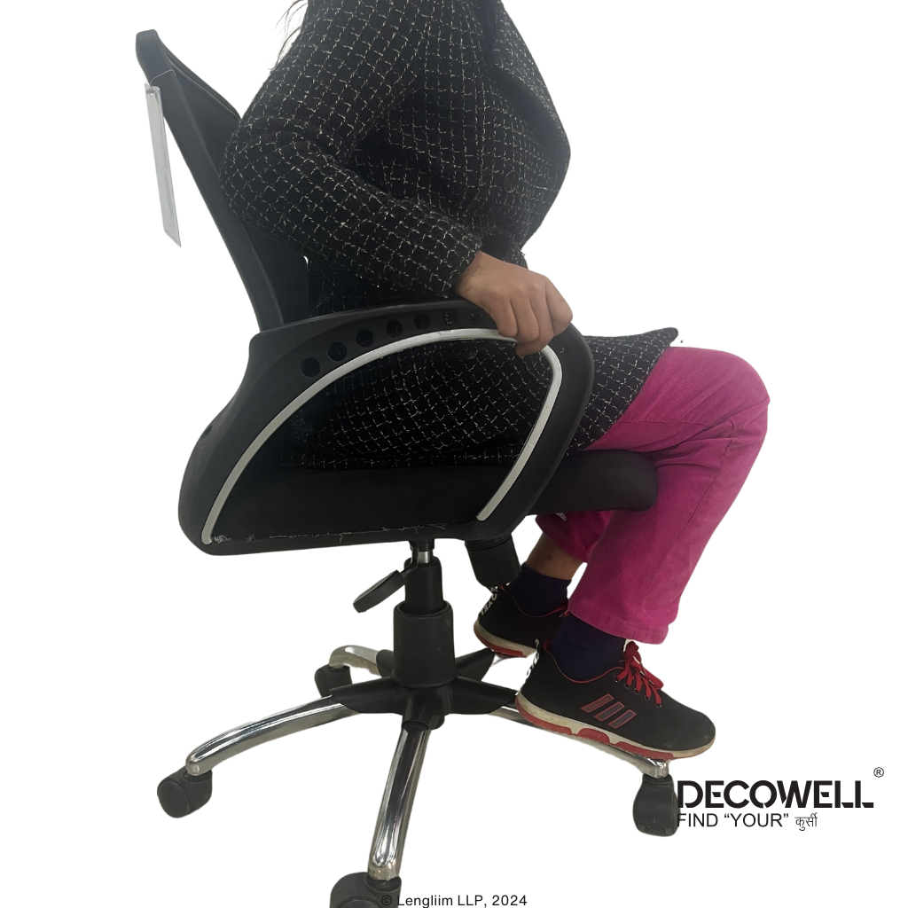 Dolphin DF 92 Mesh Office Chair Height Adjust Before