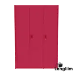 Godrej Interio Neolite 3 Door Almirah (Blush Red) Front View