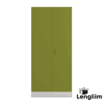 Godrej Interio Slimline 2 Door Almirah (2 Shelves, Textured Green Leaf) Front View with Doors Closed