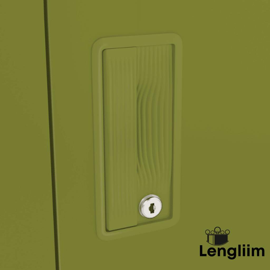 Godrej Interio Slimline 2 Door Almirah (2 Shelves, Textured Green Leaf) Door Handle View
