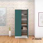 Godrej Interio Slimline 2 Door Almirah (4 Shelves, Textured Sea Pine) Front View