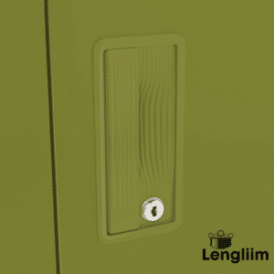 Godrej Interio Slimline 2 Door Almirah (4 Shelves, Textured Leaf Green) Door Handle View