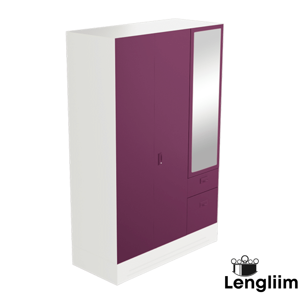 Godrej Interio Slimline Blend (Textured Soft Purple) Front Angle View