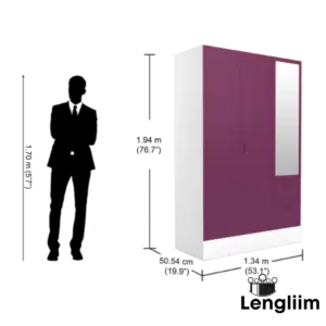 Godrej Interio Slimline Blend (Textured Soft Purple) Dimensions