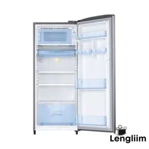 Samsung 183 Liters 2 Star Single Door Fridge (Inox, RR20C2712S8) Front Open Door View