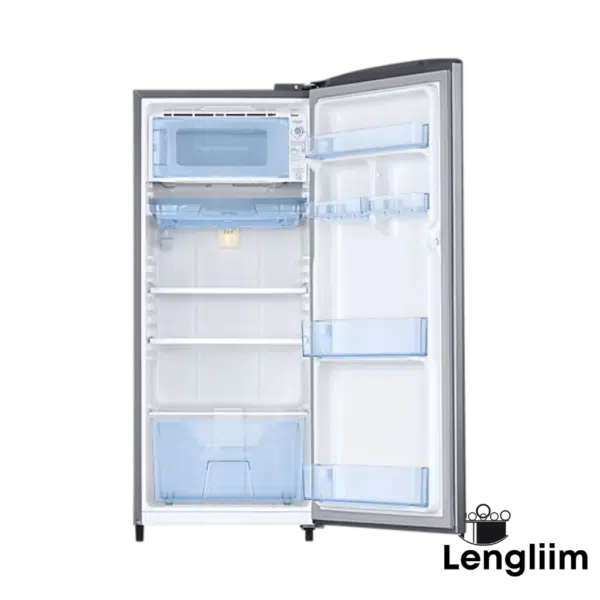 Samsung 183 Liters 2 Star Single Door Fridge (Inox, RR20C2712S8) Front Open Door View