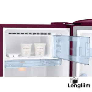 Samsung 183 Liters 2 Star Single Door Fridge (Base Stand, Blooming Saffron Red, RR20C2812R8) Ice Box View
