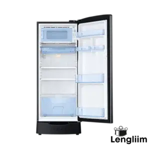 Samsung 183L 3 Star Single Door Fridge (Base Stand, Camellia Black, RR20C2823CB) Door Open View