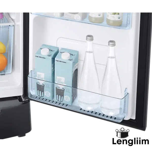 Samsung 183L 3 Star Single Door Fridge (Base Stand, Camellia Black, RR20C2823CB) Bottom Door Rack