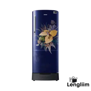 Samsung 183 Liters 3 Star Single Door Fridge (Base Stand, Urban Tropical Blue, RR20C2823VB) Front View