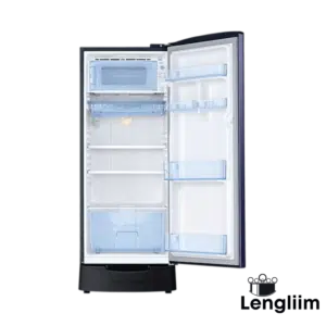 Samsung 183 Liters 3 Star Single Door Fridge (Base Stand, Urban Tropical Blue, RR20C2823VB) Door Open View