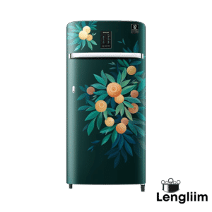 Samsung 189 Liters 5 Star Single Door Fridge (Orange Blossom Green, RR21C2E25NL) Front View