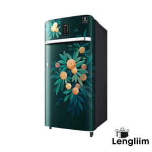 Samsung 189 Liters 5 Star Single Door Fridge (Orange Blossom Green, RR21C2E25NL) Front Angle View