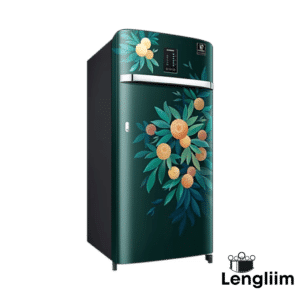 Samsung 189 Liters 5 Star Single Door Fridge (Orange Blossom Green, RR21C2E25NL) Front Left Angle View