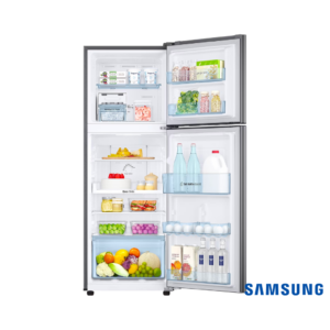 Samsung 236 Liters 1 Star Double Door Fridge (RT28C3021GSNL) Front View with Door Open with Props