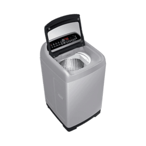 Samsung 7 Kg Fully Automatic Top Load Washing Machine with Wobble Technology (WA70T4262BS) Front Angle Top View with Lid Open