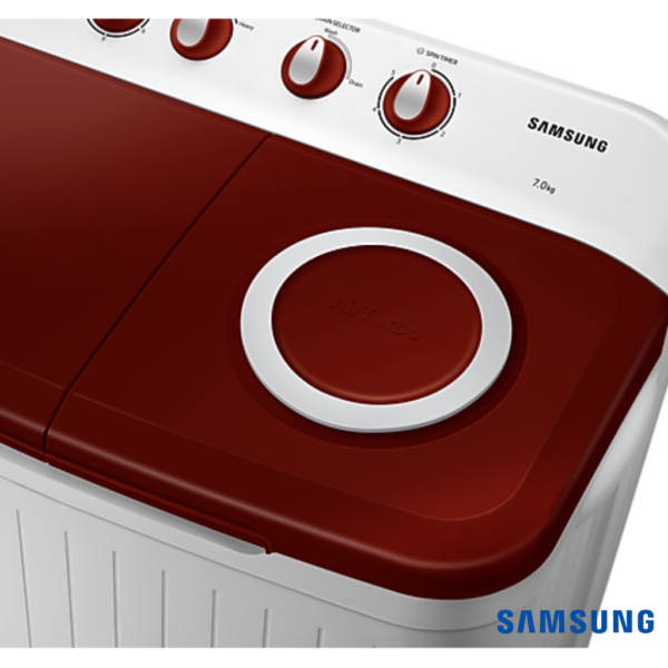 Samsung 7 Kg Semi-Automatic Washing Machine (Wine Red Lid, WT70M3000HP) Spin Lid View