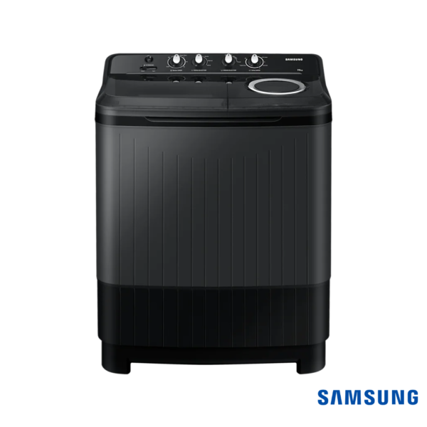 Samsung 7.5 Kg Semi-Automatic Washing Machine (Dark Gray, WT75B3200GD) Front View