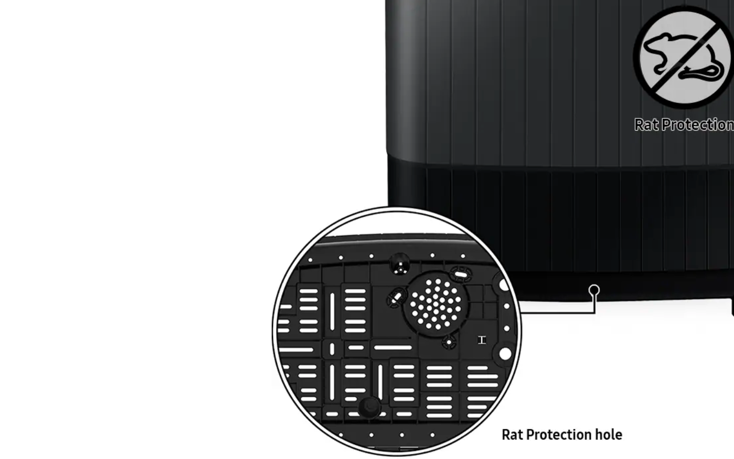 Samsung 7.5 Kg Semi-Automatic Washing Machine (Dark Gray, WT75B3200GD) Rat Protection