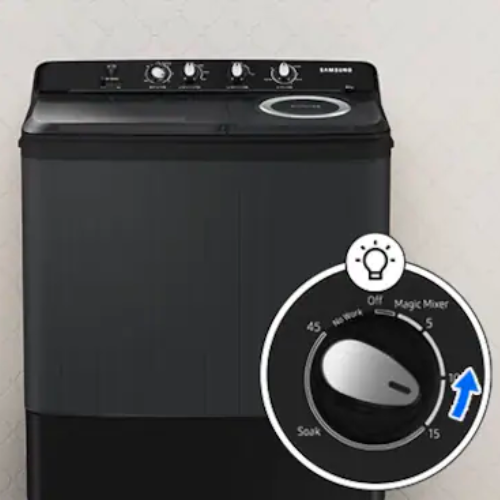 Samsung 7.5 Kg Semi-Automatic Washing Machine (Dark Gray, WT75B3200GD) Auto Restart