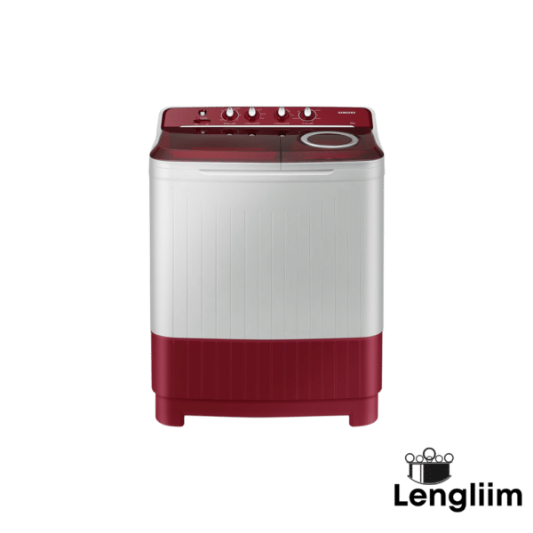 Samsung 7.5 Kg Semi-Automatic Washing Machine (Red Base, WT75B3200RR) Front View