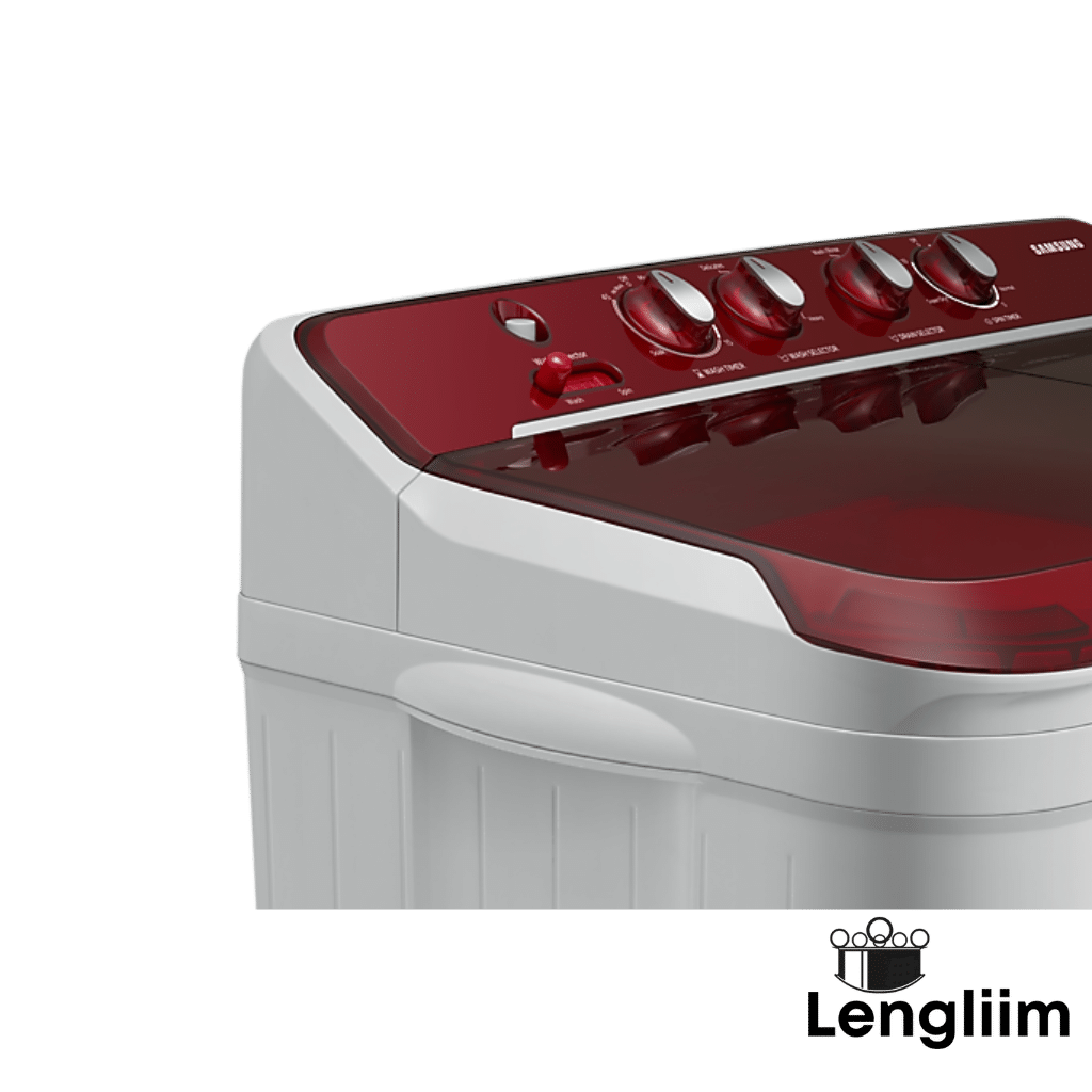 Samsung 7.5 Kg Semi-Automatic Washing Machine (Red Base, WT75B3200RR) Control Knob View 2