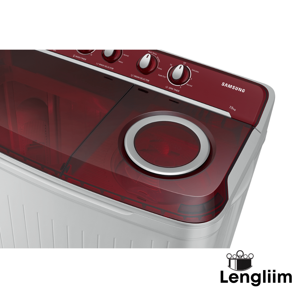 Samsung 7.5 Kg Semi-Automatic Washing Machine (Red Base, WT75B3200RR) Control Knob View 3