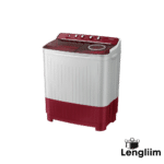 Samsung 7.5 Kg Semi-Automatic Washing Machine (Red Base, WT75B3200RR) Front Angle View