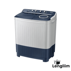 Samsung 8.5 Kg Semi-Automatic Washing Machine (Blue Lid, WT85B4200LL) Front Angle View