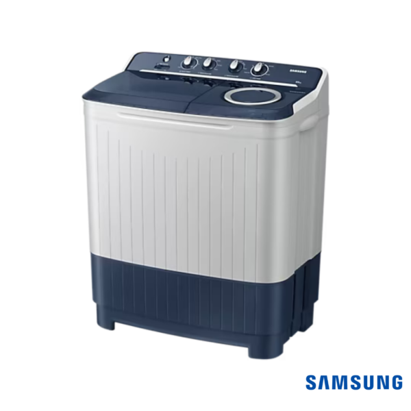Samsung 9.5 Kg Semi-Automatic Washing Machine (Blue Lid, WT95A4200LL) Front Angle View
