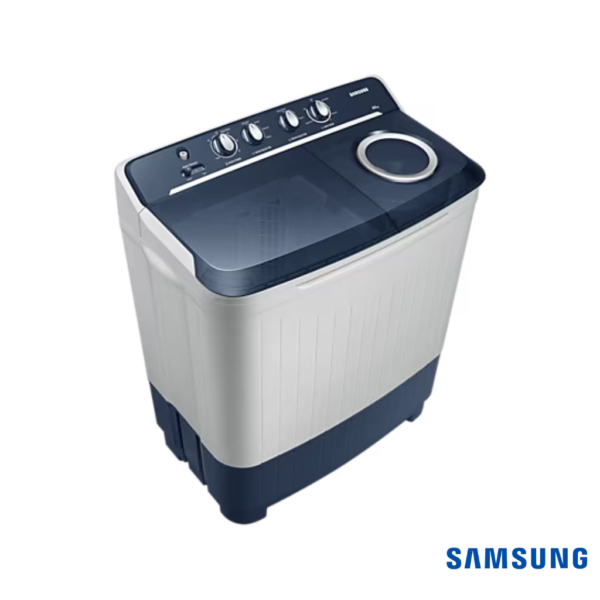 Samsung 9.5 Kg Semi-Automatic Washing Machine (Blue Lid, WT95A4200LL) Front Angle Top View