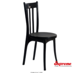 Supreme Furniture Antik Plastic Chair (Black/Metallic Grey) Front Angle View