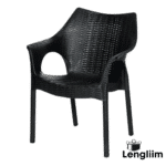 Supreme Furniture Cambridge Plastic Chair (Black) Front Angle View 2