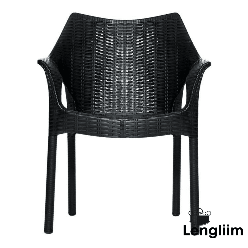 Supreme Furniture Cambridge Plastic Chair (Black) Front View