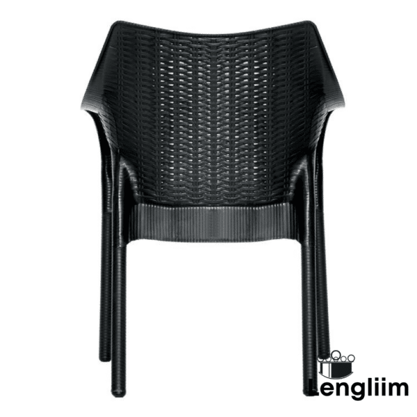 Supreme Furniture Cambridge Plastic Chair (Black) Back View