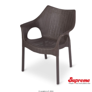 Supreme Furniture Cambridge Plastic Chair (Wenge) Front Angle View