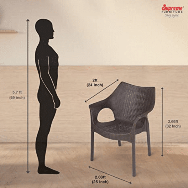 Supreme Furniture Cambridge Plastic Chair (Wenge) Desc 4